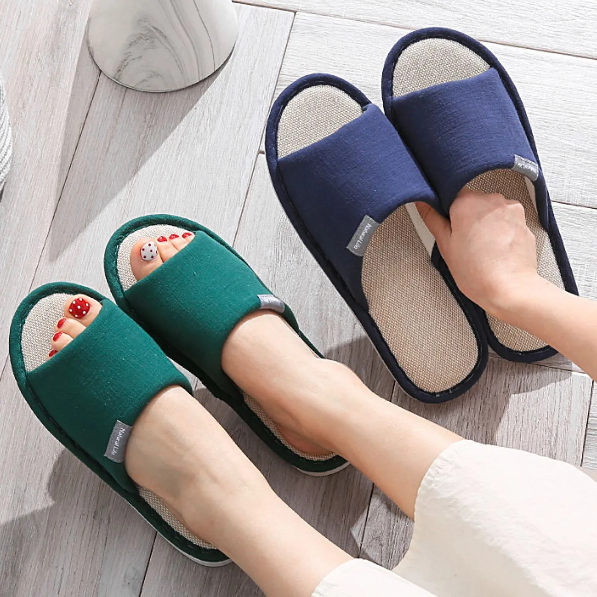 Open Toe Flats Slippers