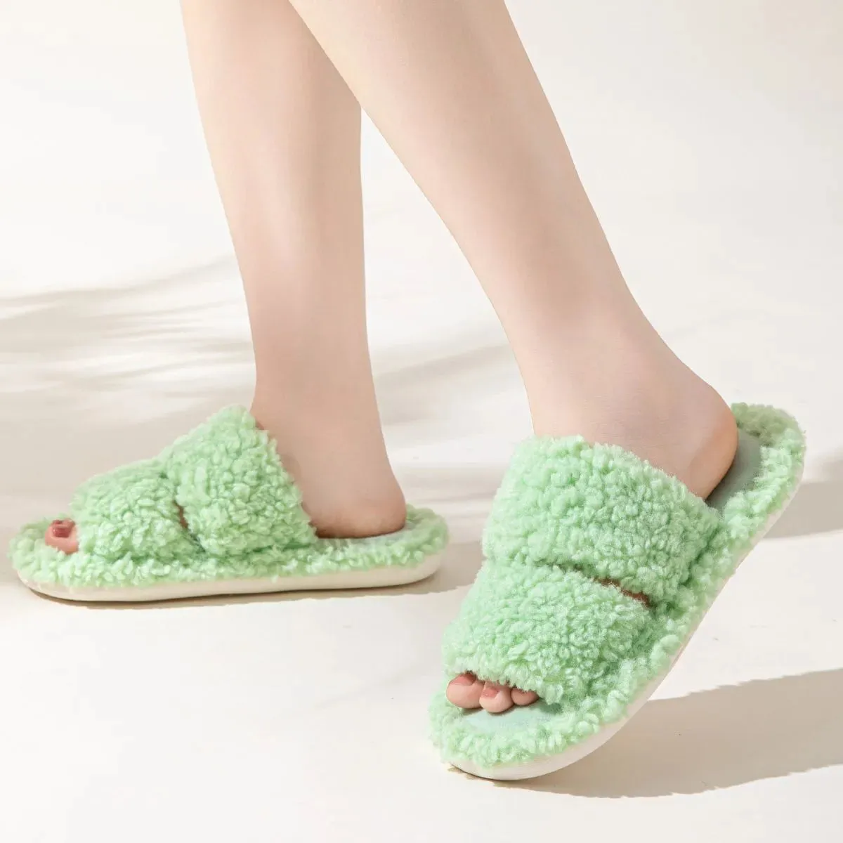 Open Toe Flats Slippers