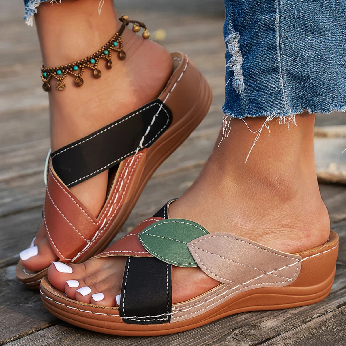 Open Toe Wedge Sandals