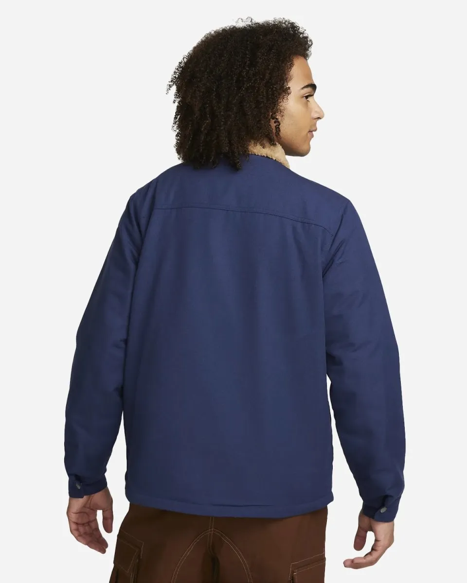 Padded Flannel Skate Jacket - Navy/Wood/White