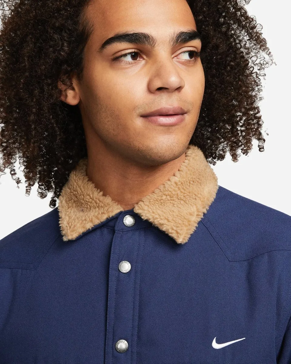 Padded Flannel Skate Jacket - Navy/Wood/White