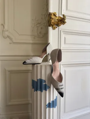 Paris Couture Mules - Chalk