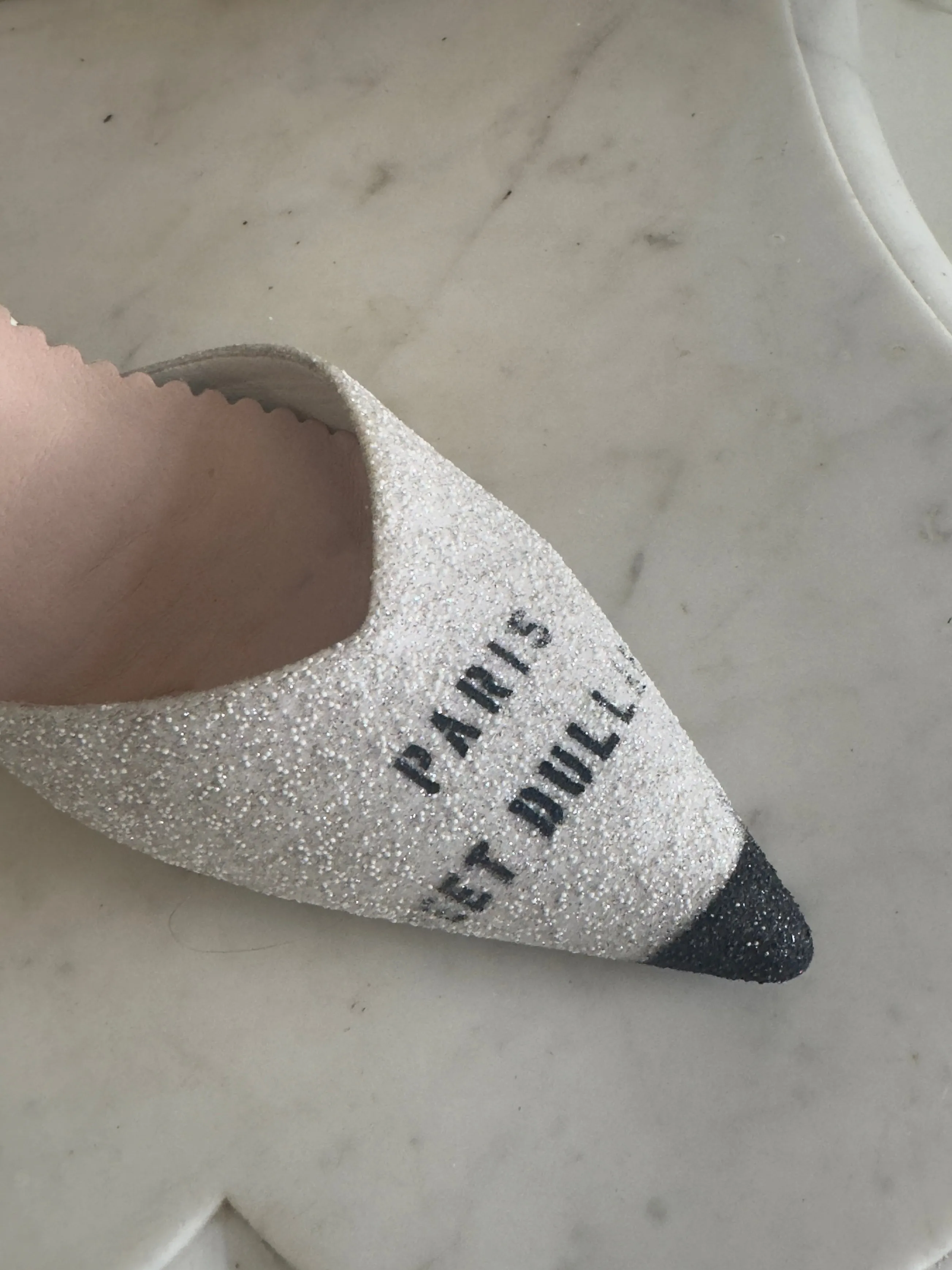 Paris Couture Mules - Chalk