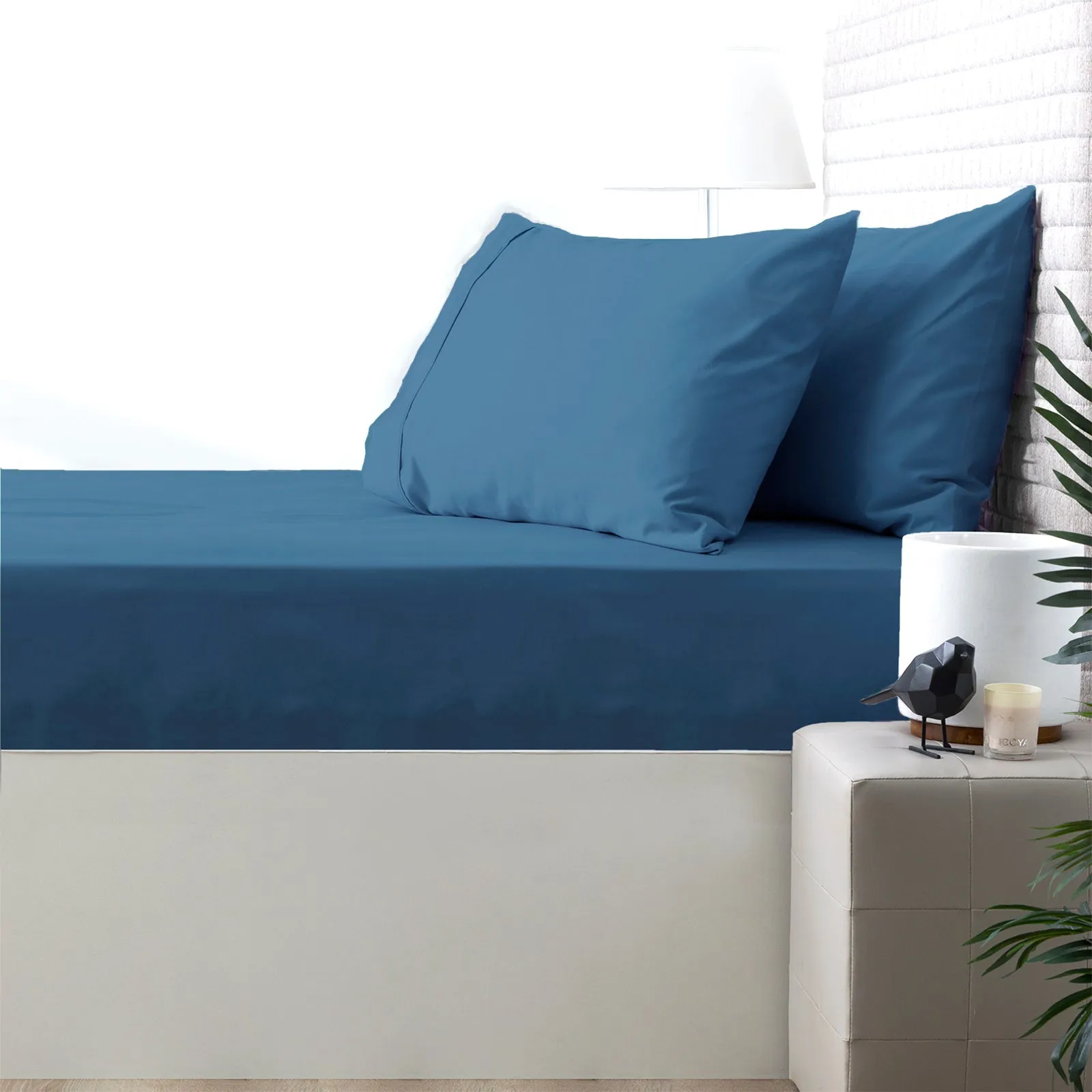 Park Avenue 500 Thread Count Natural Cotton Combo Set - Blue