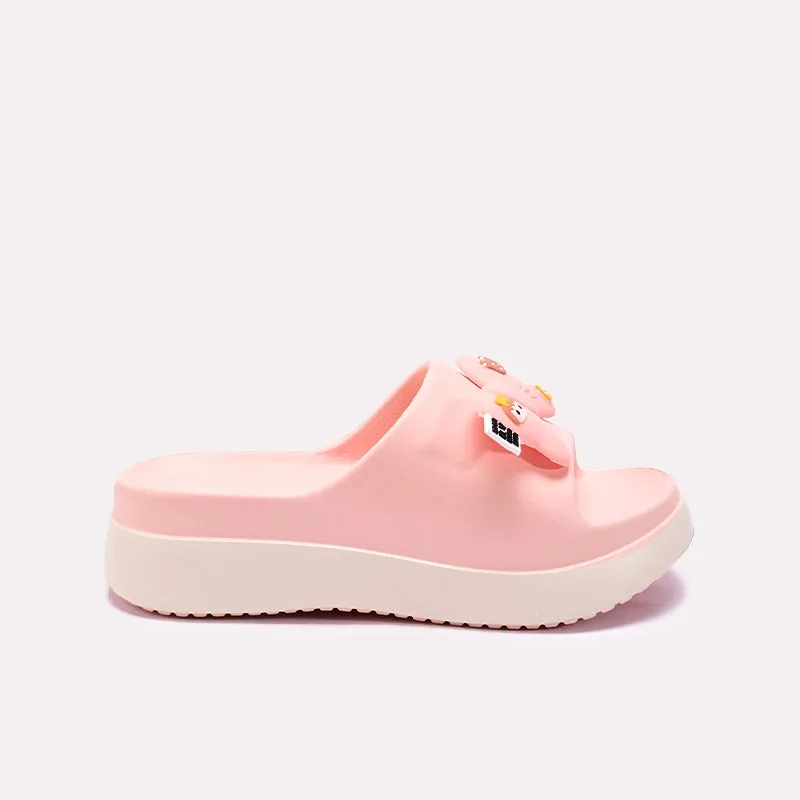 Peach Chunky Casual Slippers 0412976