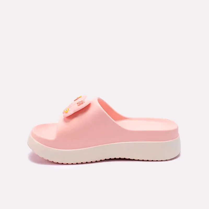 Peach Chunky Casual Slippers 0412976