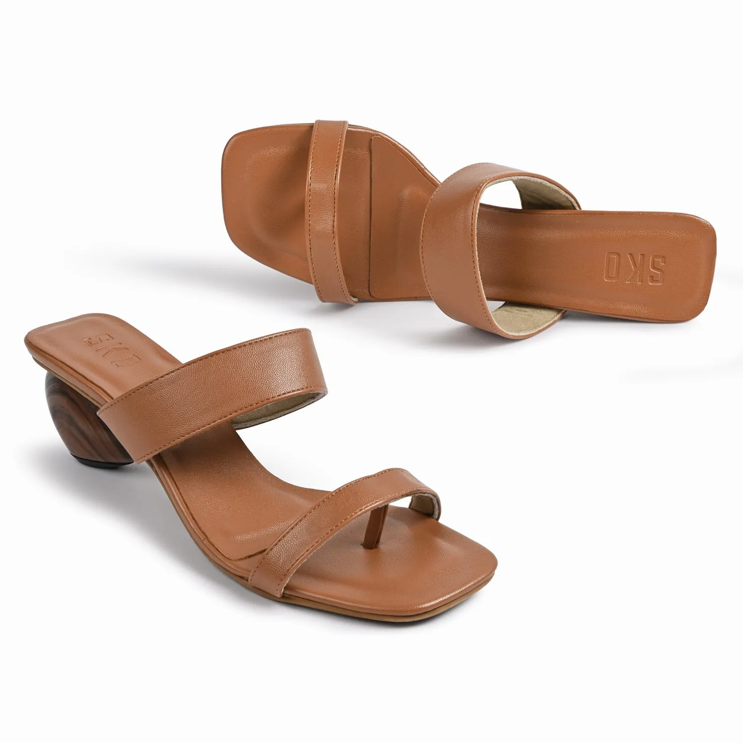 Pebble Tan Heels For Women
