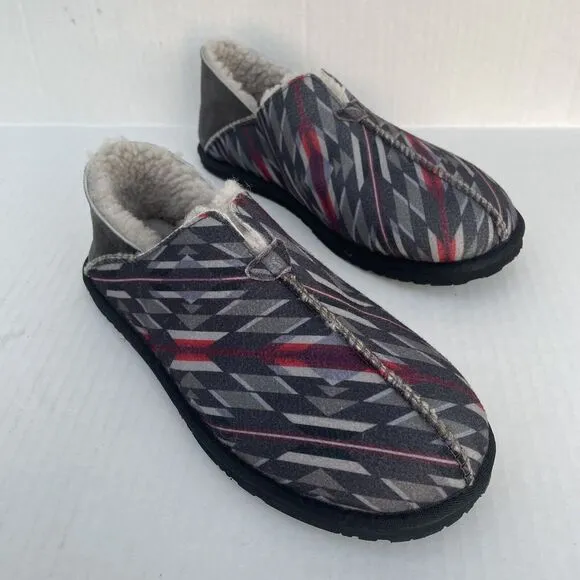 Pendleton Men's Couch Cruiser Slippers Sheepskin Lined Casual Slip On Size 8
