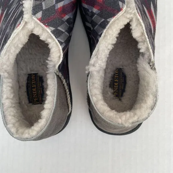 Pendleton Men's Couch Cruiser Slippers Sheepskin Lined Casual Slip On Size 8