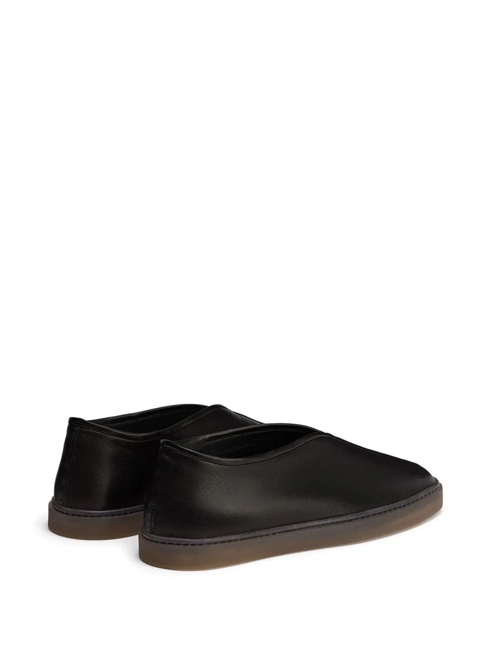 Piped leather sneakers