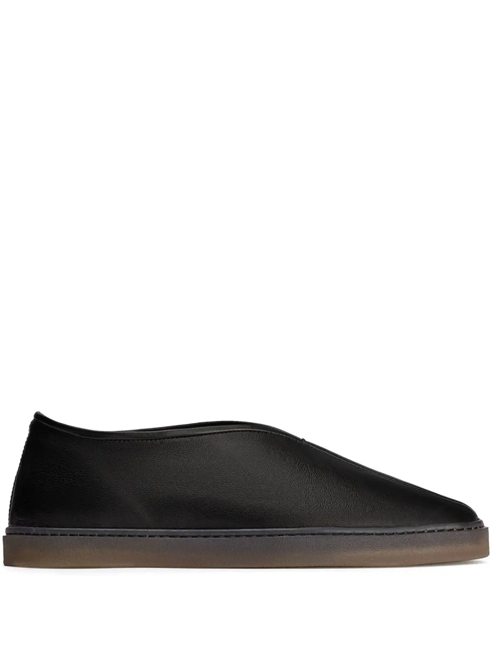 Piped leather sneakers