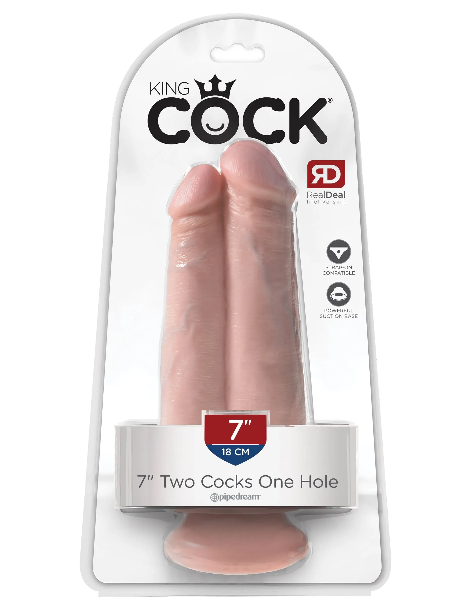 Pipedream King Cock 7 Inch Two Cocks One Hole