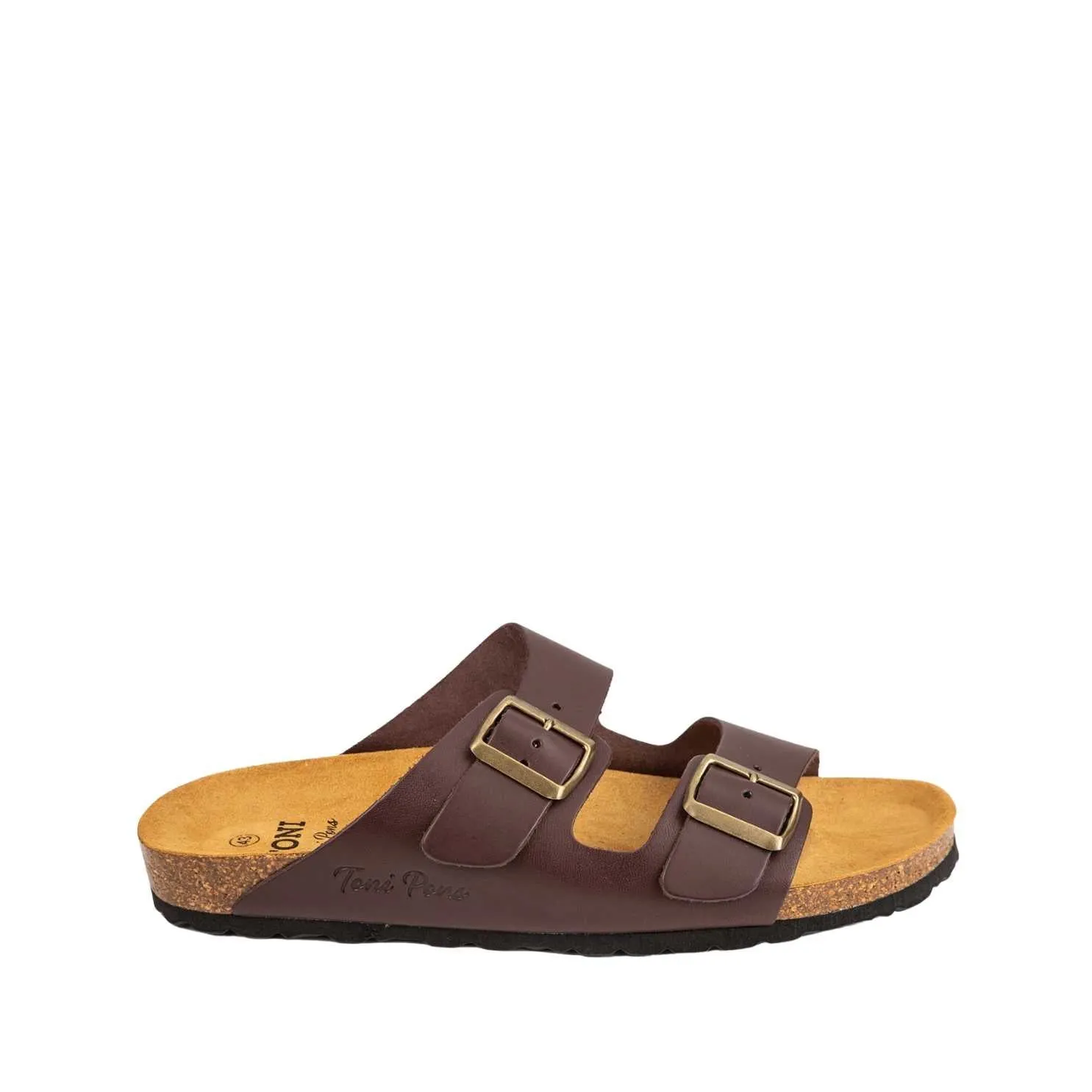 Plain Leather Open Toe Sandals for Men - Ger-VQ