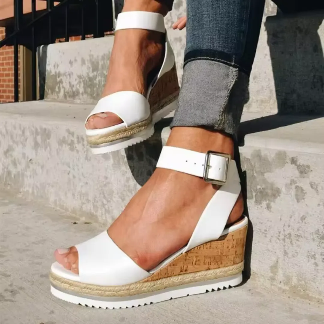 Platform Wedge Sandals | Adjustable Strap | Elegant & Comfortable