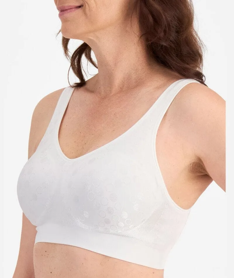 Playtex Comfort Revolution Contour Dot Wire-free 2 Pack Bra - Evening Blush/White