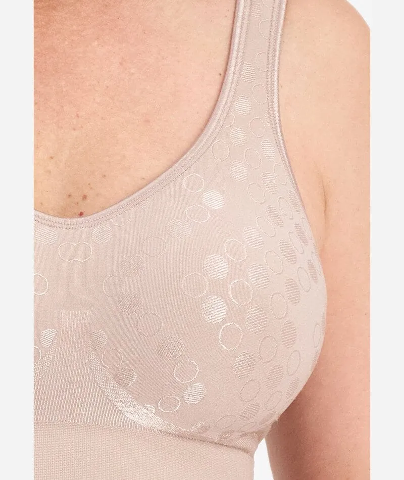 Playtex Comfort Revolution Contour Dot Wire-free 2 Pack Bra - Evening Blush/White