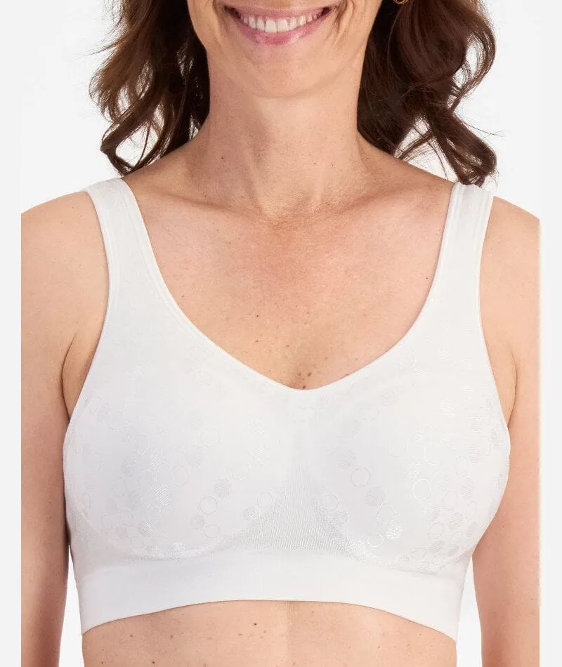 Playtex Comfort Revolution Contour Dot Wire-free 2 Pack Bra - Evening Blush/White