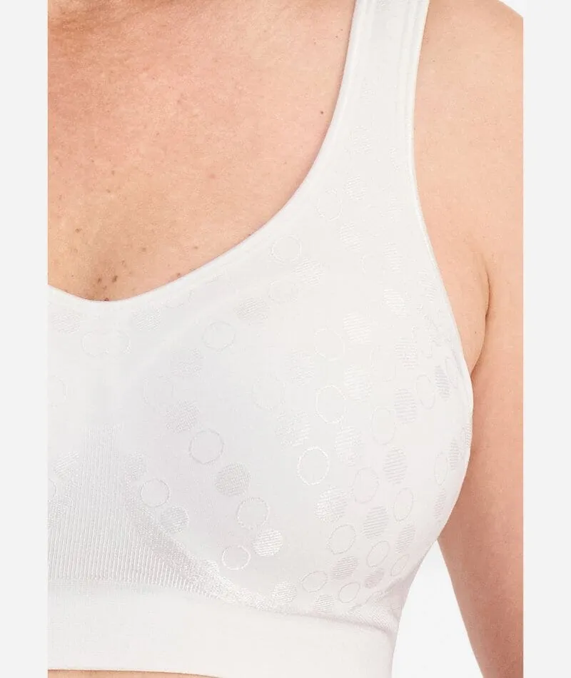 Playtex Comfort Revolution Contour Dot Wire-free 2 Pack Bra - Evening Blush/White