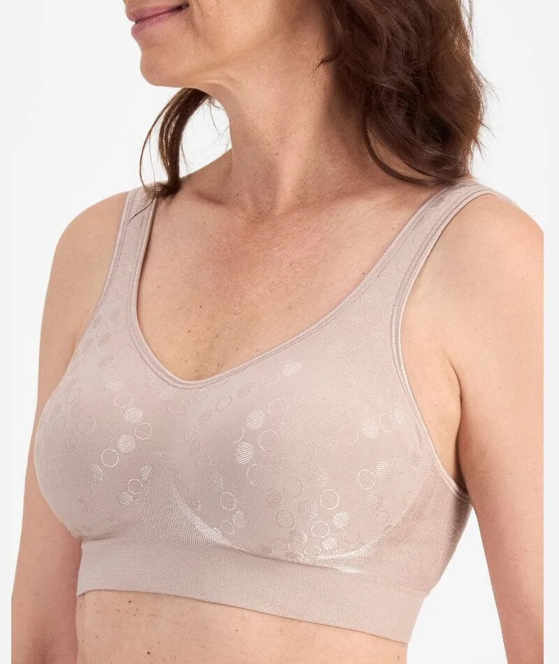 Playtex Comfort Revolution Contour Dot Wire-free 2 Pack Bra - Evening Blush/White