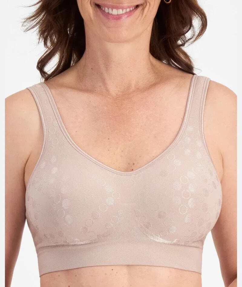 Playtex Comfort Revolution Contour Dot Wire-free 2 Pack Bra - Evening Blush/White