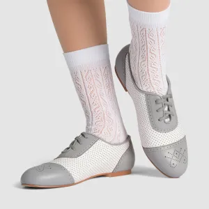 PRE-ORDER Beverly Sporting Flats (Grey/Soft White)