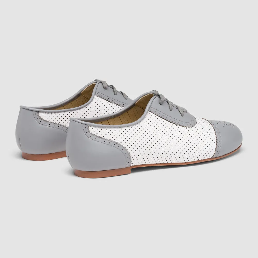 PRE-ORDER Beverly Sporting Flats (Grey/Soft White)