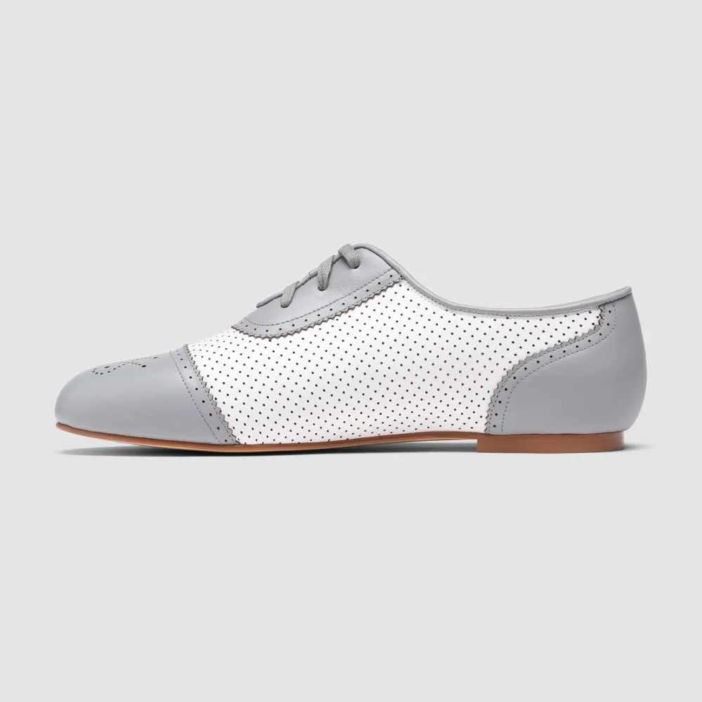 PRE-ORDER Beverly Sporting Flats (Grey/Soft White)