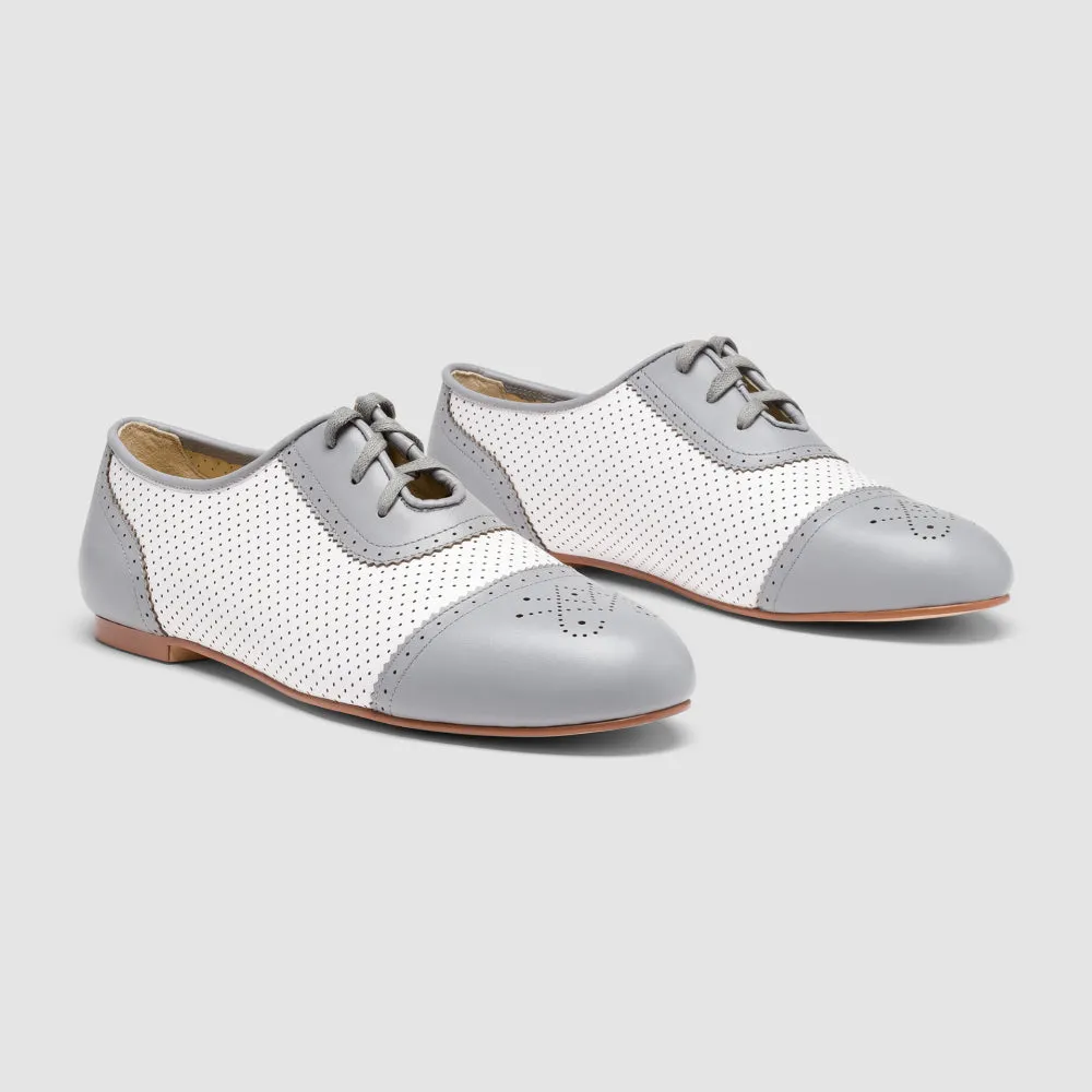 PRE-ORDER Beverly Sporting Flats (Grey/Soft White)