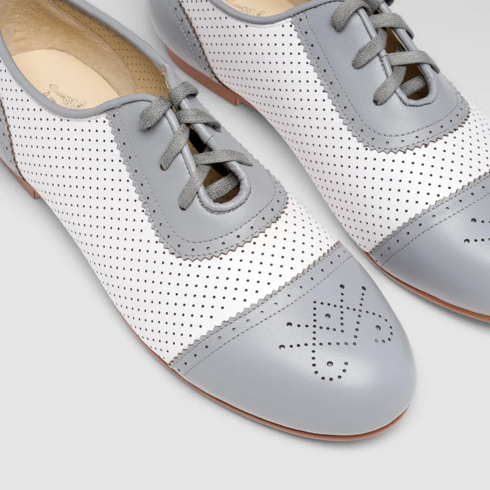 PRE-ORDER Beverly Sporting Flats (Grey/Soft White)