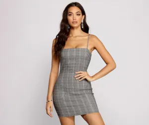 Pretty In Plaid Charming Woven Mini Dress