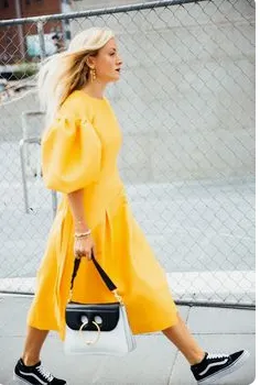 Pringle yellow satin dress Size 10UK