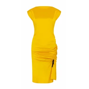 Pringle yellow satin dress Size 10UK