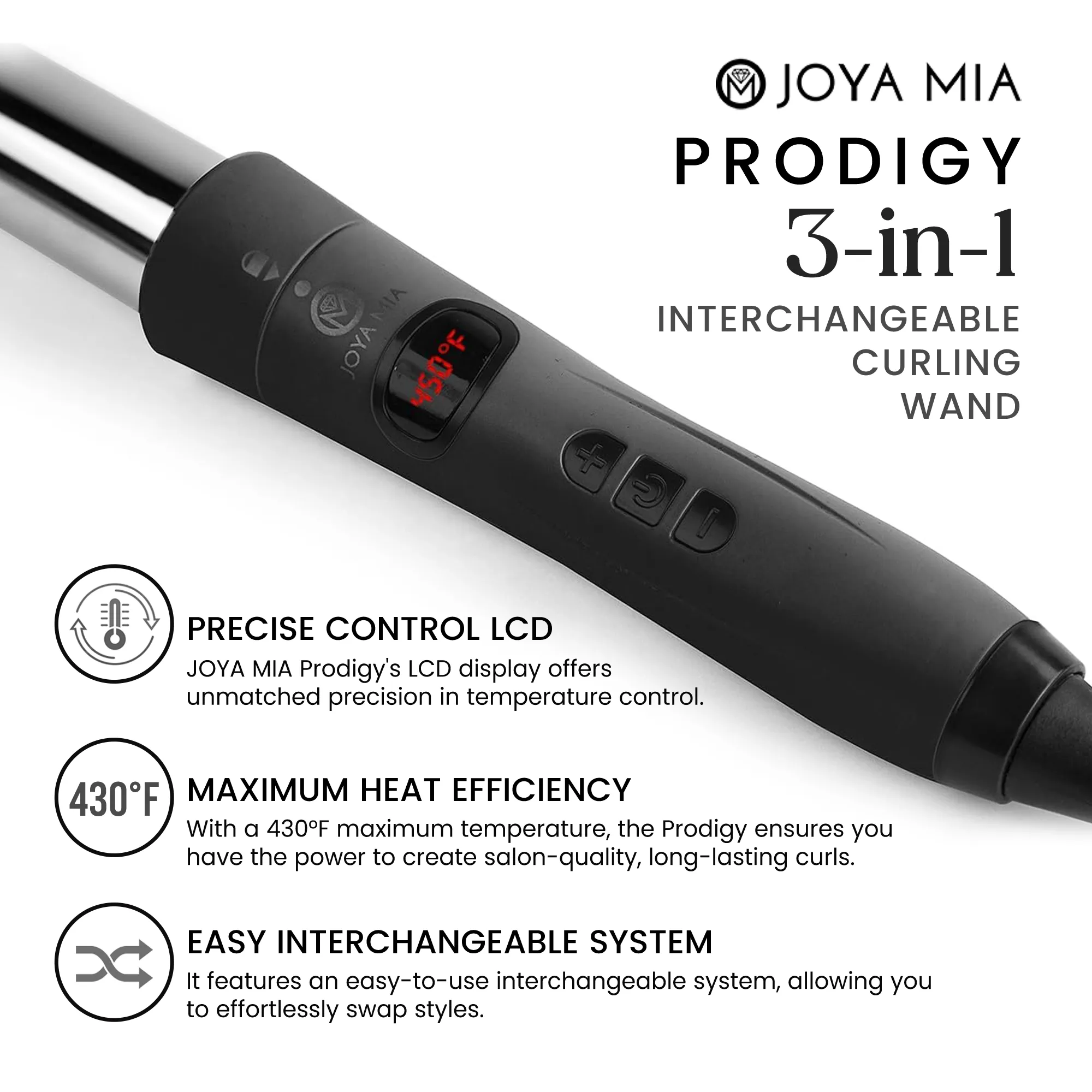 PRODIGY INTERCHANGEABLE CURLING WAND