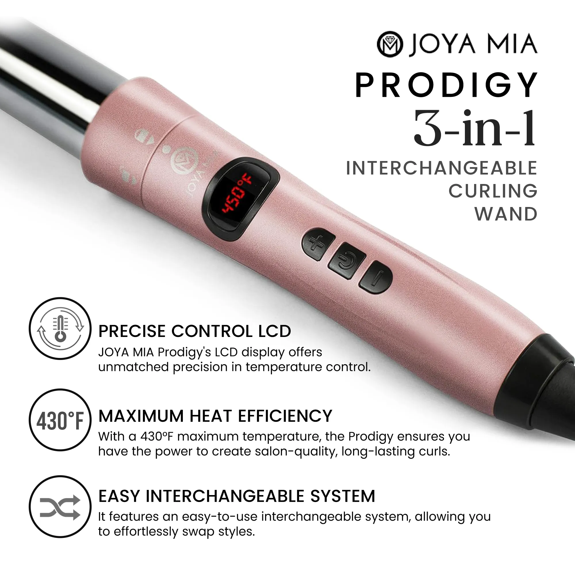 PRODIGY INTERCHANGEABLE CURLING WAND
