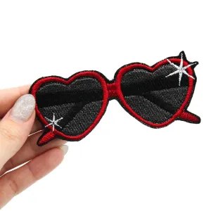 Project Pin Up Red Heart Sunglasses Patch