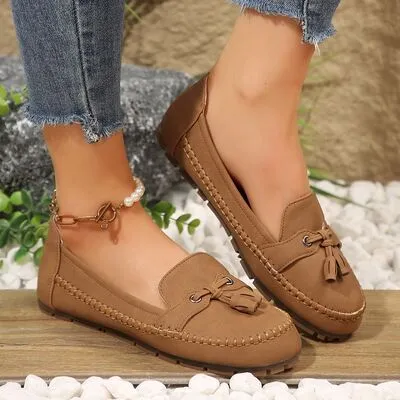 PU Leather Flat Loafers