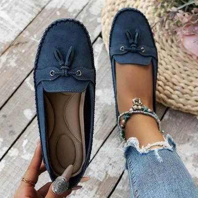 PU Leather Flat Loafers