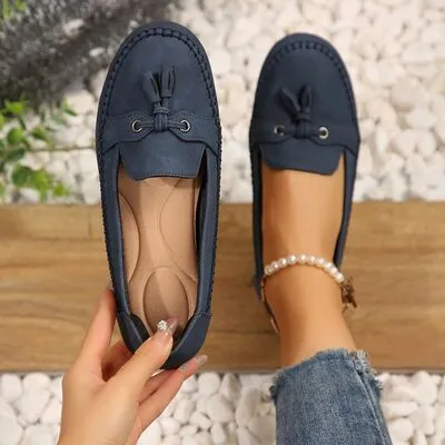 PU Leather Flat Loafers