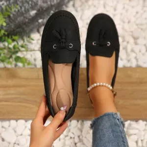 PU Leather Flat Loafers