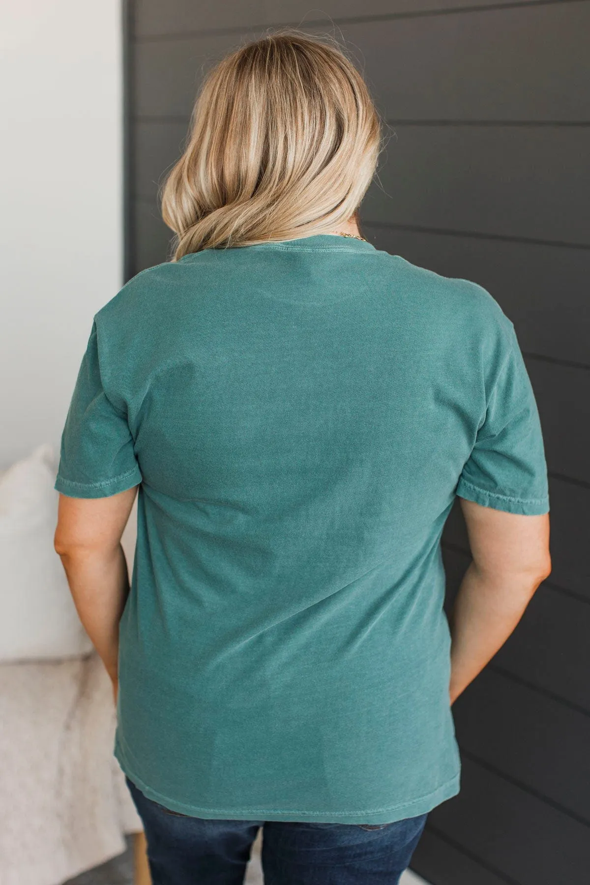 "Definitely Getting Coal" Graphic Tee- Light Emerald