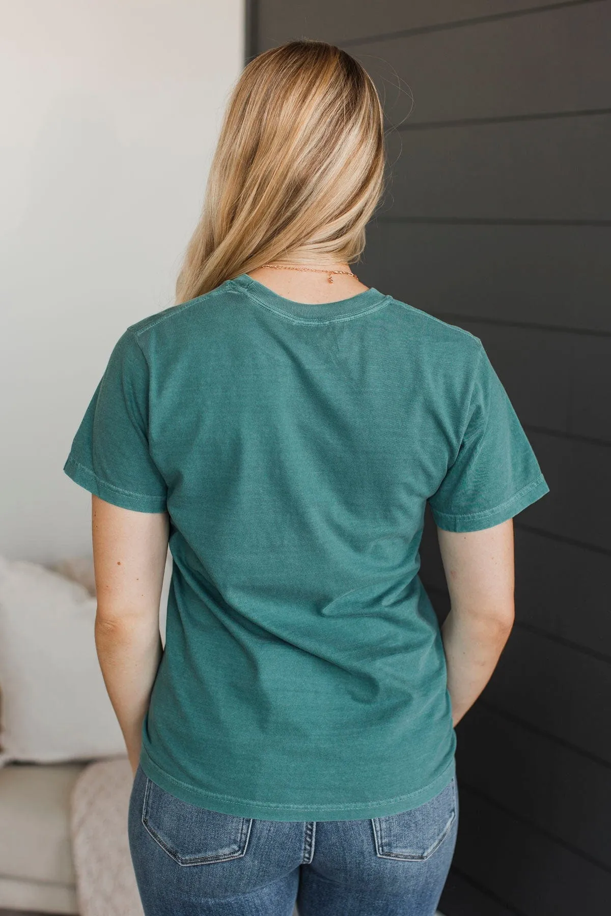 "Definitely Getting Coal" Graphic Tee- Light Emerald