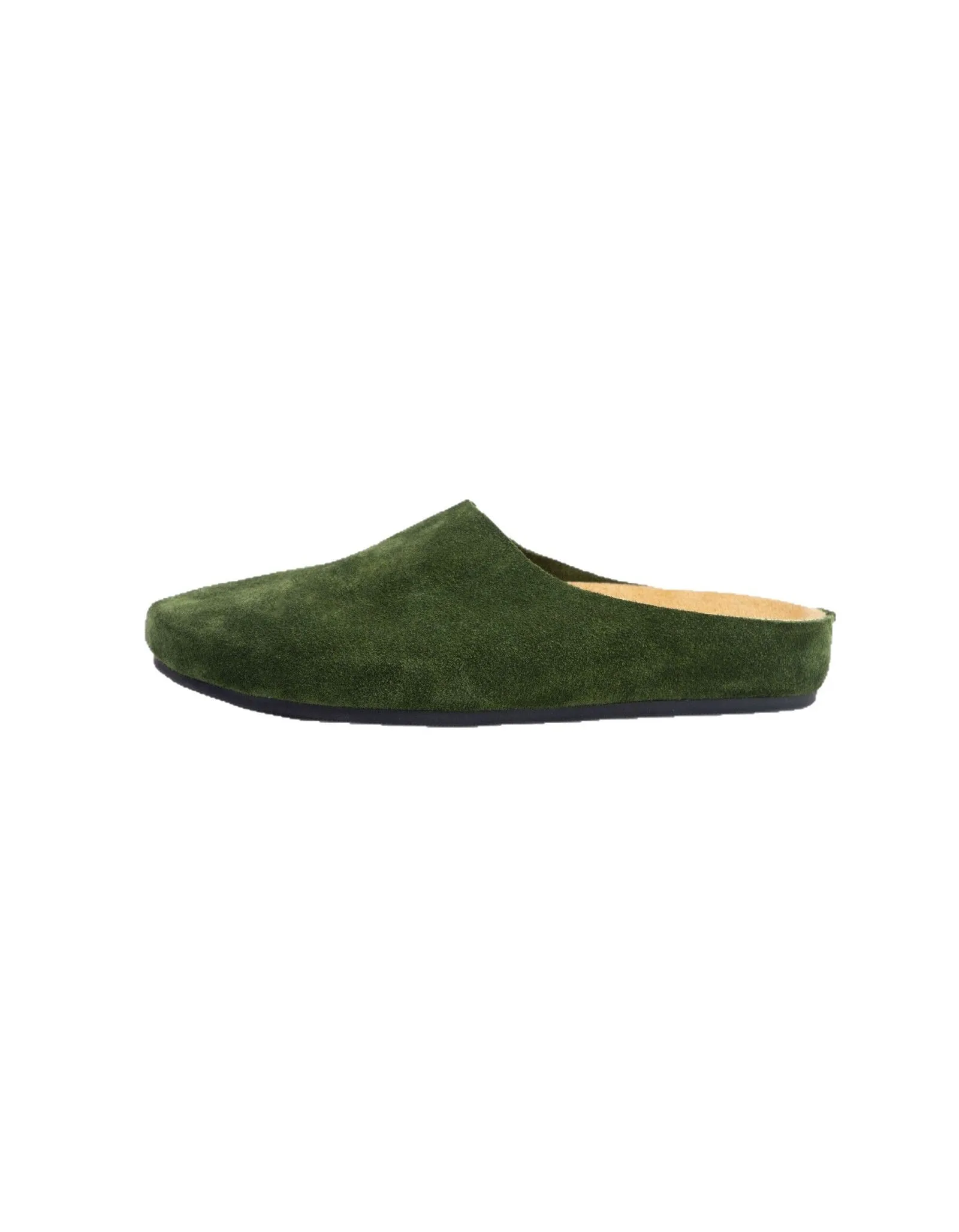 Real Leather Suede Wide Toe Box Mules