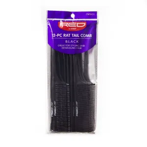 RED RAT TAIL COMB 12PCS- CMBK01