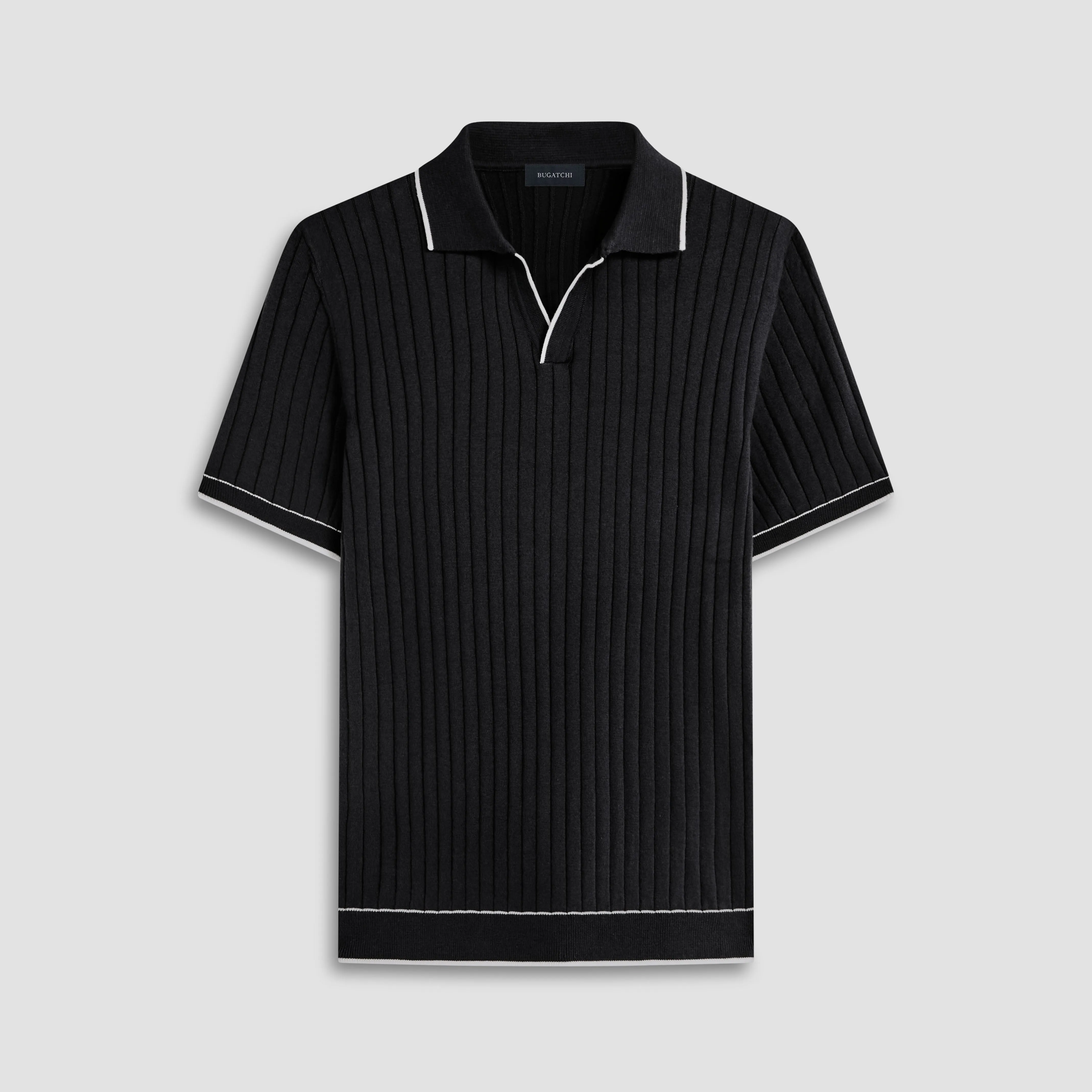 Rib Stitch Short Sleeve Johnny Sweater