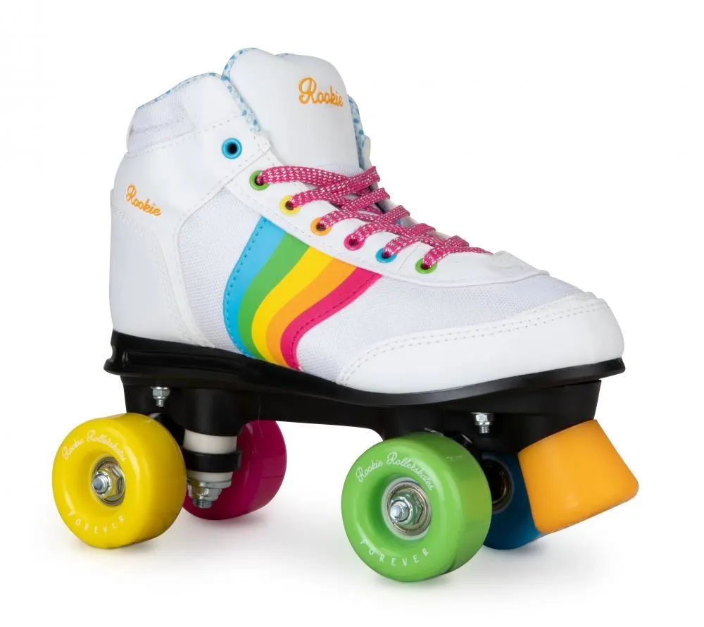 Rookie Quad Skate Rollerskates Forever Rainbow - White