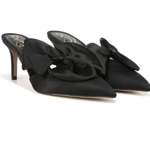 Sam Edelman Black Satin Veranda Mules