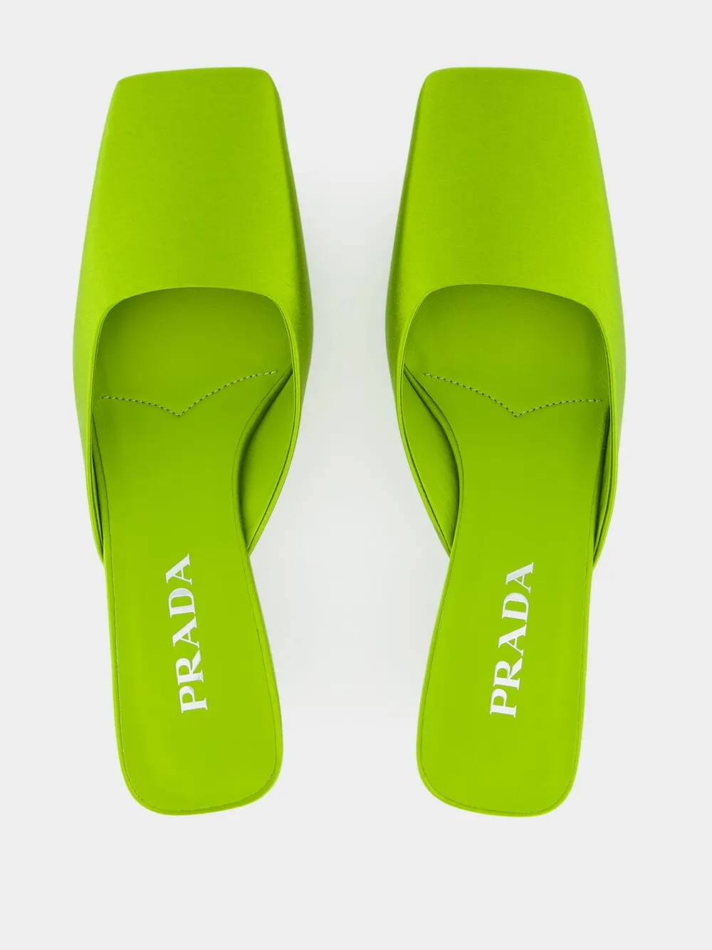 Satin Heel Mules