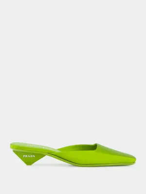 Satin Heel Mules