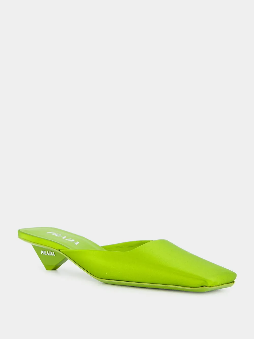 Satin Heel Mules