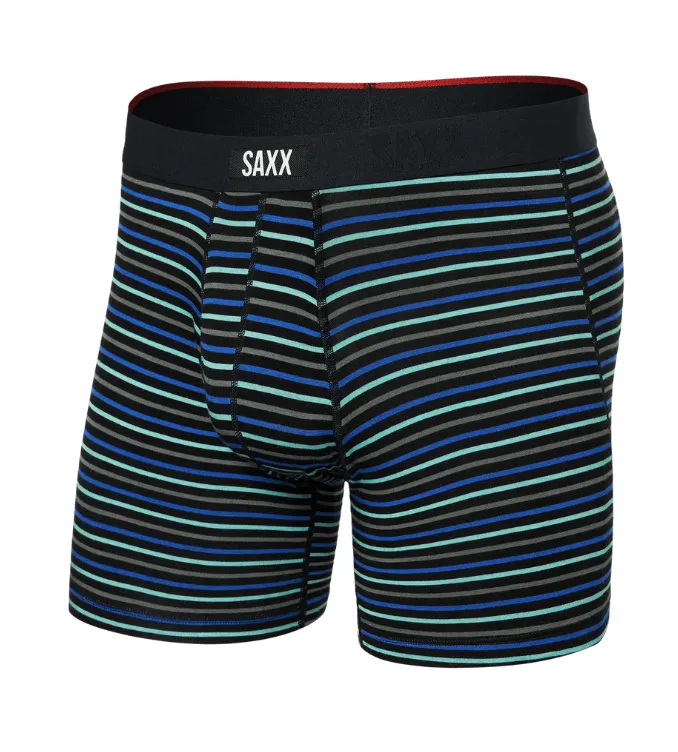 Saxx Vibe Xtra Boxer Brief Fly - Gent's Stripe Sport Blue